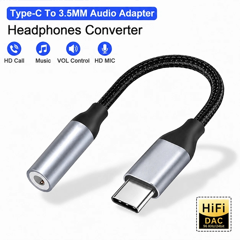 Audiophile Headphone Wired - USB C Headphone Jack Adapter Small
