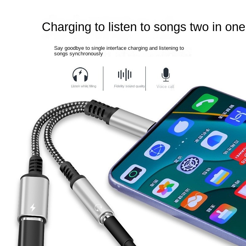 10/60W PD Fast Charger Cable 2 - Earphone Splitter Jack recension och pris
