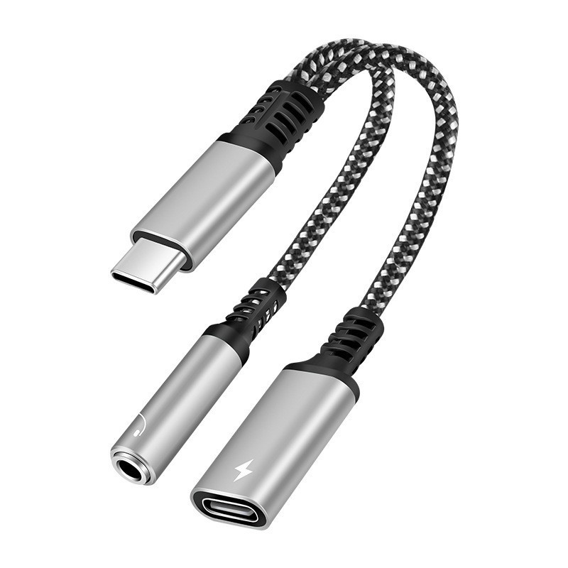 10/60W PD Fast Charger Cable 2 - Earphone Splitter Jack recension och pris